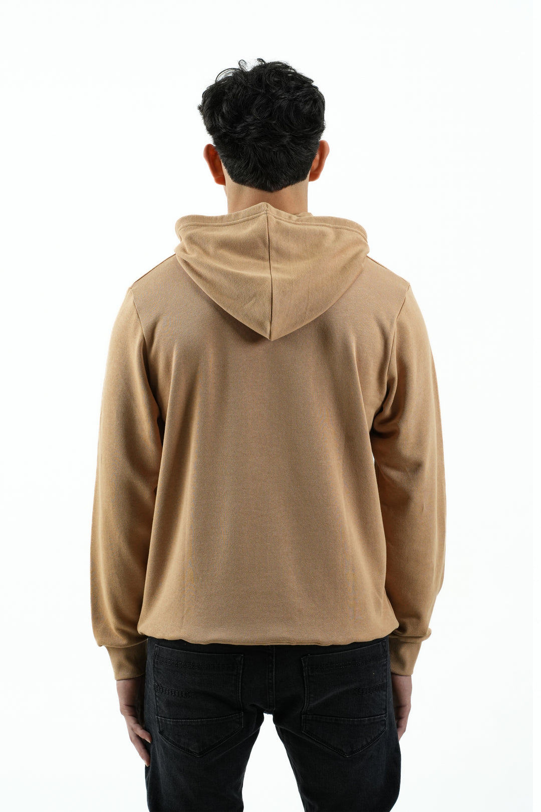 FLOCK PRINTED CAMEL HOODIE