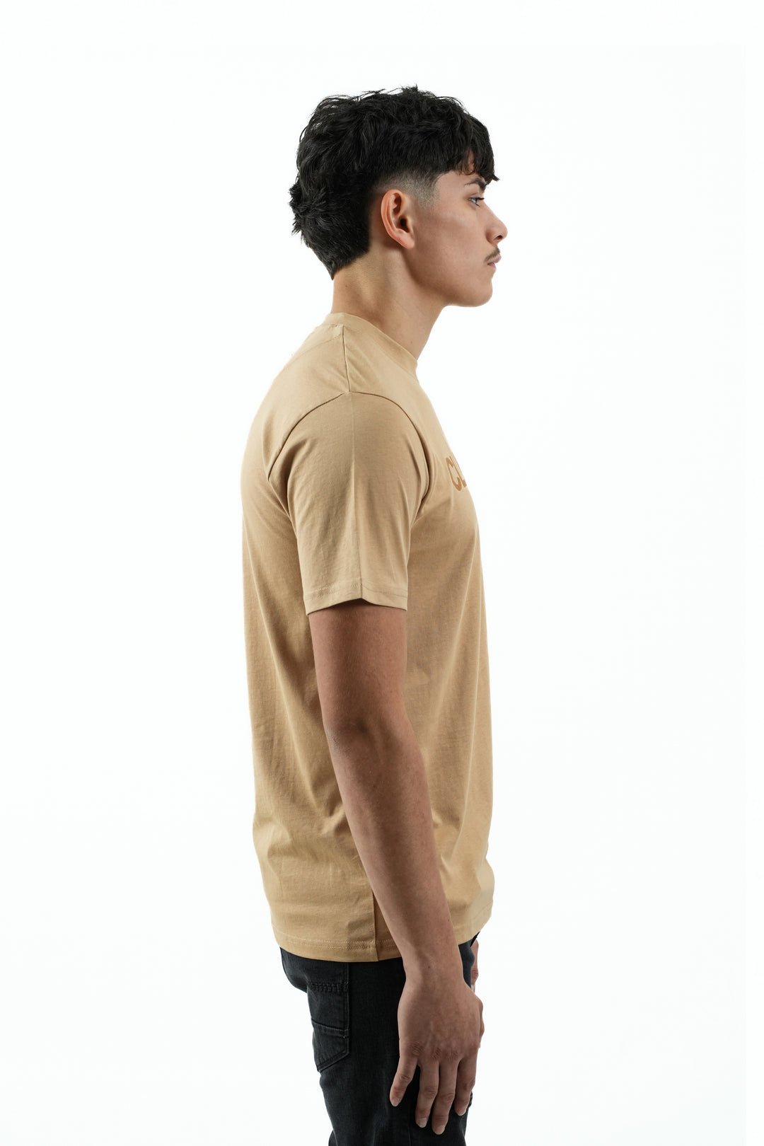 FLOCK PRINTED CAMEL T-SHIRT