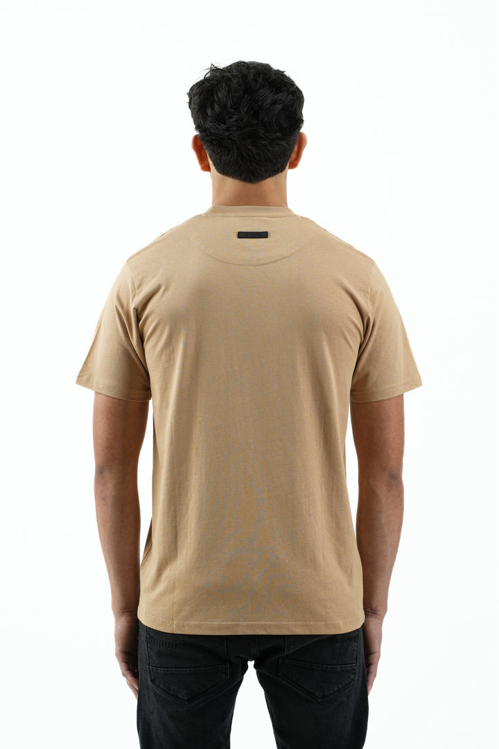 FLOCK PRINTED CAMEL T-SHIRT