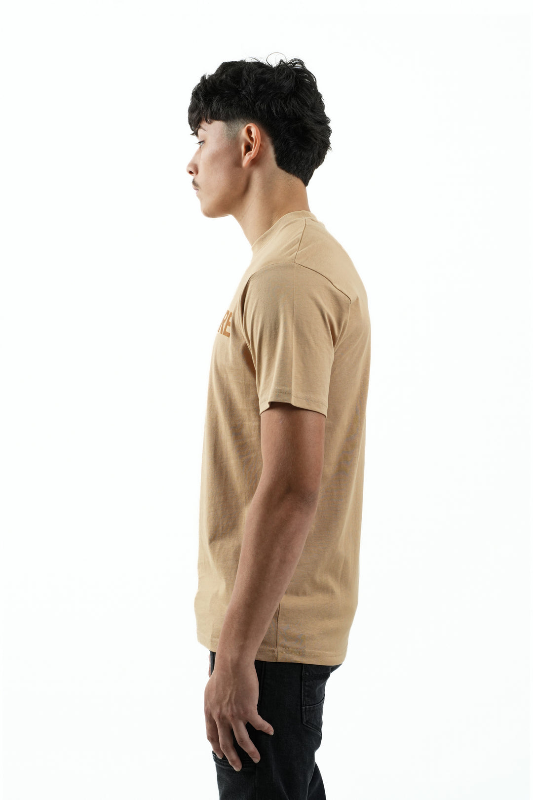 FLOCK PRINTED CAMEL T-SHIRT