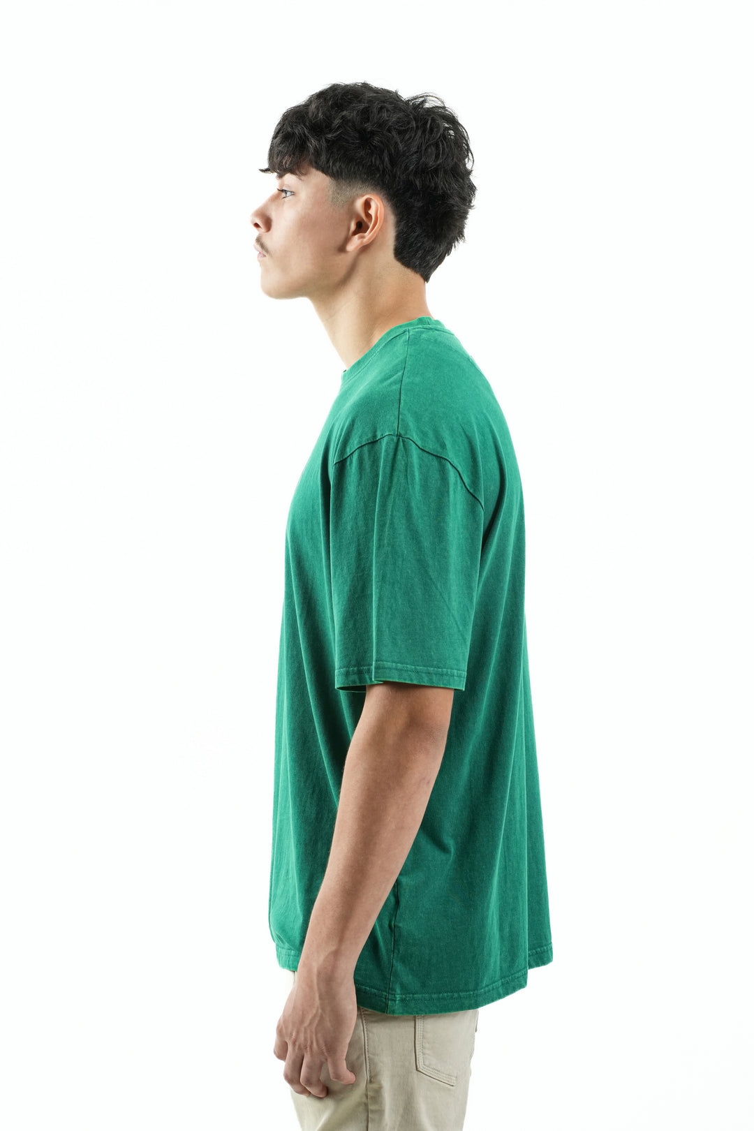 WASHED DARK MATCHA OVERSIZE T-SHIRT