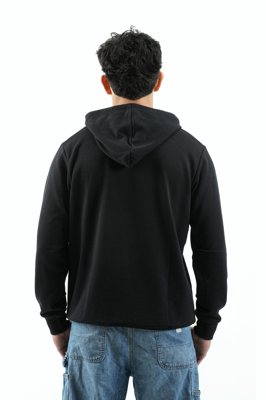 EMBROIDERED BLACK HOODIE